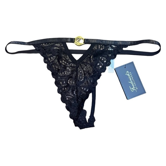 Frederick’s of Hollywood Brooke bra and panty set black lace size S/M NWT - Picture 2 of 8